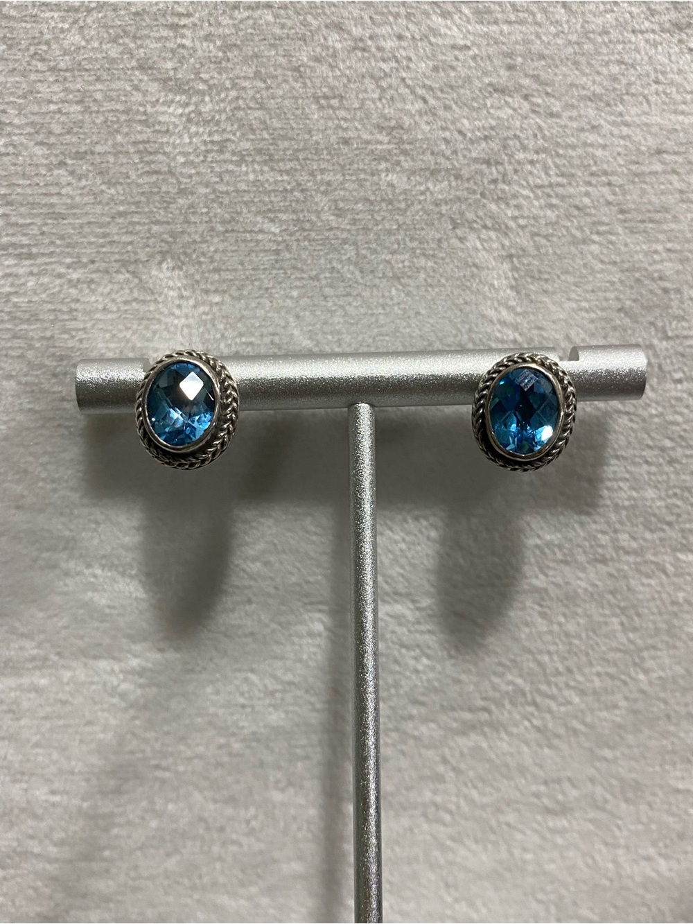 Sarda Swiss Blue Topaz Earrings